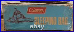 RARE Vintage Coleman Flannel Lined Sleeping Bag 39x79 Rust Original Box