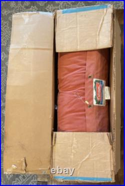 RARE Vintage Coleman Flannel Lined Sleeping Bag 39x79 Rust Original Box