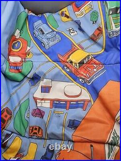 RARE Vtg 1989 Galoob Micro Machines Kids Sleeping Bag Toy Mini Cars 54 X 26