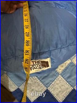 READ The North Face Goose Down 20 Degree Blue Sleeping Bag USA PERFECT
