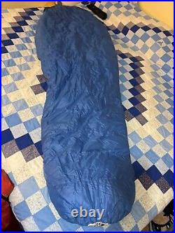 READ The North Face Goose Down 20 Degree Blue Sleeping Bag USA PERFECT