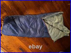 REI Blue Vintage 70s Goose Down Backpacker Mummy Sleeping Bag