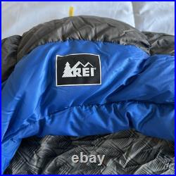 REI Flash Ultralight Sleeping Bag 29 Degree Men's Long Blue 890 Grams