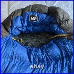 REI Flash Ultralight Sleeping Bag 29 Degree Men's Long Blue 890 Grams