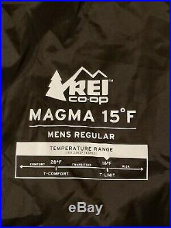 REI Magma 15° 850 fill down sleeping bag Men's regular ultralight backpacking