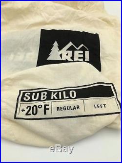 REI Sub Kilo +20 Degree Down Sleeping Bag Used