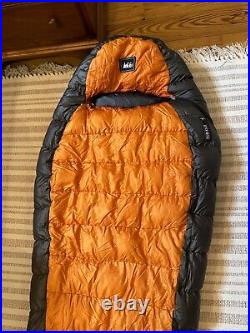 REI Sub Kilo 20°F Sleeping Bag 750 Fill Goose Down Reg LH VGUC
