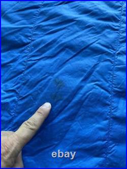 REI (USA) Vintage 70's Backpacking Camping Down Sleeping Bag Blue 76 Mummy
