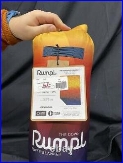 RUMPL Down Puffy Blanket Pyro Tri Fade New With Tags. 1 Person Hamock Camping