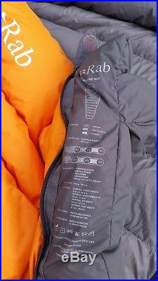Rab Alpine 400 Ultralight Goose Down Sleeping Bag sz. Regular Super condition