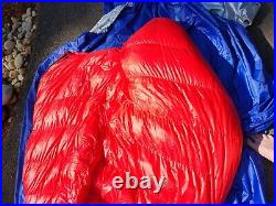 Rare Shiny Red Coleman Exponent Cloudcroft X-20 Pro Down Nylon Sleeping Bag