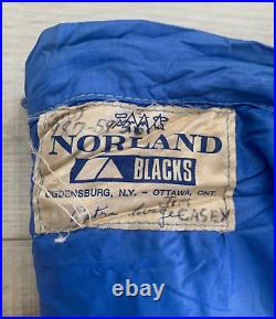 Rare Vintage Goose Down Norland Blacks Blue Sleeping Bag Thomas Black & Sons NY