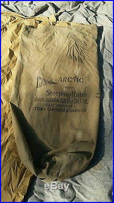 Rare Vintage Woods Arctic Down & Wool Sleeping Robe Bag 76 x 84 with carry bag