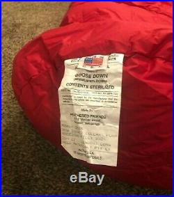 Red Feathered Friends Ibis EX 0 Degree Sleeping Bag LONG Barely Used