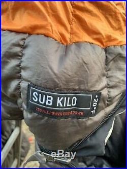 Rei Sub Kilo + 20°f Degree Down Sleeping Bag Used