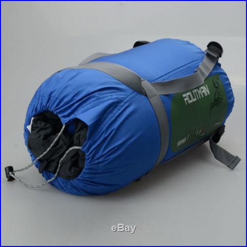 Routman 190T Multi-Season Polyester 0-10Degree Outdoor Camping Sleeping Bag Blue