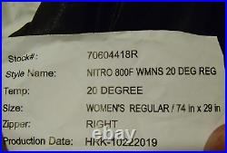 SIERRA DESIGNS nitro 20 sleeping bag ultralight 800 goose down DRIDOWN womens