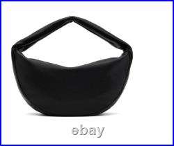 SPECIAL OFFER -BY FAR Maxi Cush 100% cowhide leather large shoulder bag BLACK