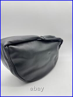 SPECIAL OFFER -BY FAR Maxi Cush 100% cowhide leather large shoulder bag BLACK