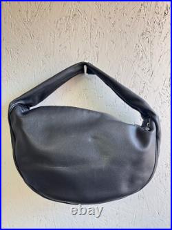 SPECIAL OFFER -BY FAR Maxi Cush 100% cowhide leather large shoulder bag BLACK