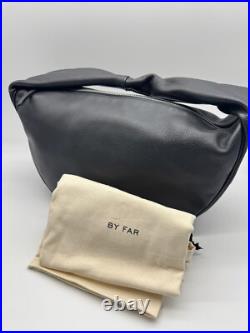 SPECIAL OFFER -BY FAR Maxi Cush 100% cowhide leather large shoulder bag BLACK