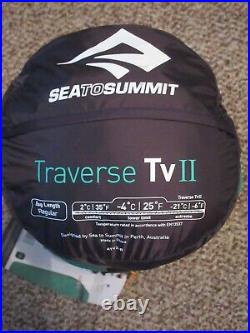 Sea To Summit Sleeping Bag W Stuff Sack Green/Grey TRAVERSE TVII Regular