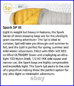 Sea to Summit Spark SPIII Ultralight Long Sleeping Bag 18F Gray/Yellow LH Zip