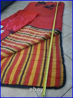 Sears Sleeping Bag Vintage 70x 32 Old Camping Red with Stripe Ted Williams A