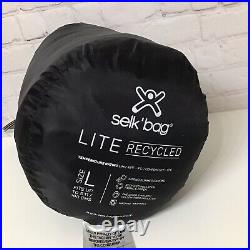 Selk Bag Lite Recycled Black Terracotta size Large Wearable Sleeping Bag