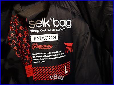 Selk'Bag Patagon SLEEPING BAG SUIT ONESIE ADULT NWT Black LARGE