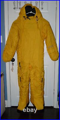 Selk'bag Wearable Sleeping Bag Suit Yellow Winter Camping Warm Quilted Sz Medium
