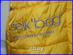Selk'bag Wearable Sleeping Bag Suit Yellow Winter Camping Warm Quilted Sz Medium