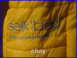 Selk'bag Wearable Sleeping Bag Suit Yellow Winter Camping Warm Quilted Sz Medium
