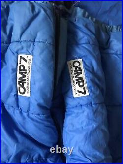 Set Of 2 VTG CAMP 7 Poly Filled Sleeping Bags Talon Zipper Boulder Colorado USA