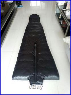 Shiny gloss wetlook nylon mermaid sleeping bag down mummy Built-in sleeves warm