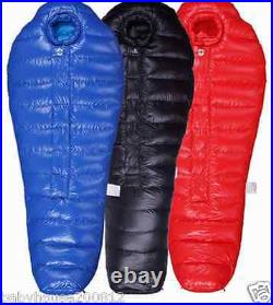 Shiny glossy nylon outdoor mummy sleeping bag 2000g goose down wetlook sport new