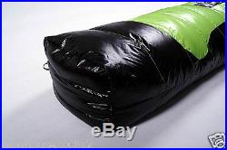 Shiny glossy nylon outdoor mummy sleeping bag 3000g duck down wet-look sport new