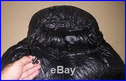 Shiny nylon Down sleeping bag bags 1500g Goose filling wetlook black