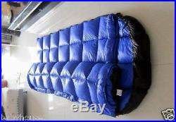 Shiny nylon sleeping bag expedition down sleeping bags 3000g filling wet-look