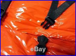 Shiny wetlook nylon tie closed mummy down binding bound bundle sleeping bag warm