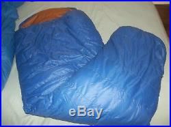 Sierra Designs 0 F Degree Goose Down Sleeping Bag Blue Reg Berkeley CA USA Made