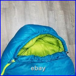 Sierra Designs 20°F DriDown Sleeping Bag Eleanor Hi 20 Reg 600 Fill Down Blue