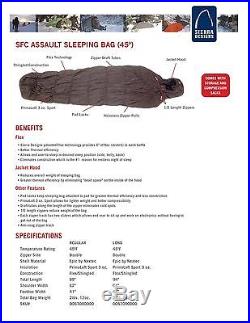 Sierra Designs 45 Degree SFC Assault Sleeping Bag