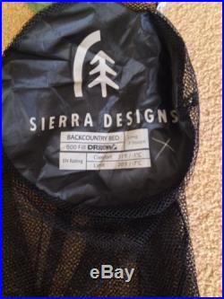 Sierra Designs Backcountry Bed 800F 3 Season Sleeping Bag Long