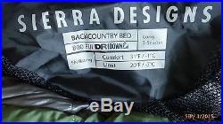Sierra Designs Backcountry Bed 800 Fill 3-Season Sleeping Bag Tall