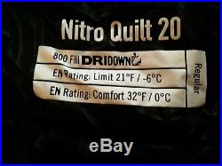 Sierra Designs Nitro 800fp Down 20f Quilt Perfect Condition
