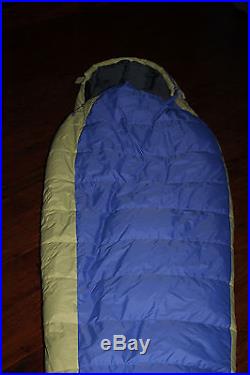 Sierra Designs Thor 600 Sleeping Bag 24oz Down Fill blue/green Mummy Regular