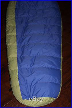 Sierra Designs Thor 600 Sleeping Bag 24oz Down Fill blue/green Mummy Regular