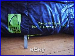 Sierra Designs Zissou Long Mummy Sleeping Bag 0F Degree Dri-down