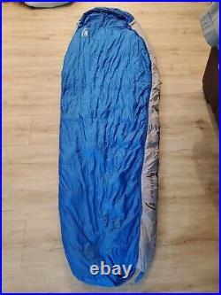 Sierra Designs Zissou Plus 15 F Mummy Sleeping Bag 700 Fill Dri Down Blue with bag